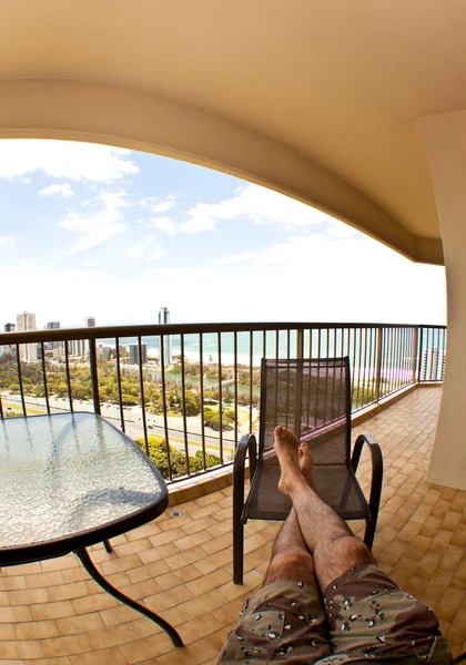 ホテルと海の眺め — ストック写真