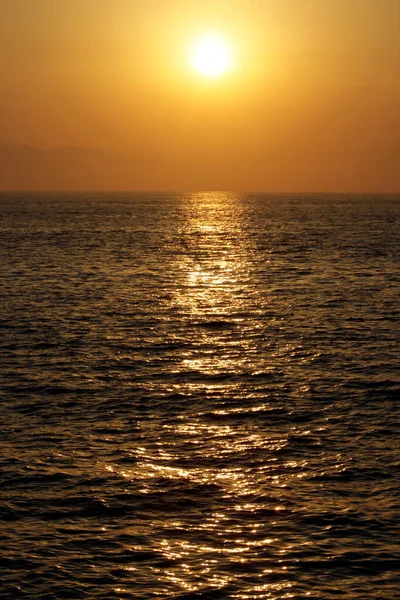 Krásný Západ Slunce Nad Oceánem — Stock fotografie