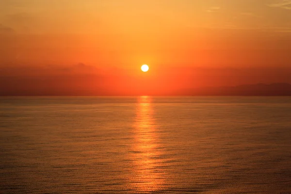 Krásný Západ Slunce Nad Oceánem — Stock fotografie