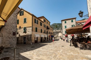 Kotor Montenegro 'da. Jun. 4, 2022. Stari Grad 'daki tarihi kasaba.