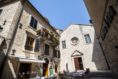 Kotor Montenegro 'da. Jun. 4, 2022. Stari Grad 'daki tarihi kasaba.