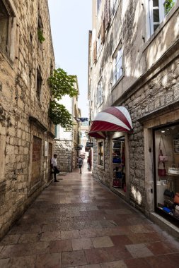 Kotor Montenegro 'da. Jun. 4, 2022. Stari Grad 'daki tarihi kasaba.