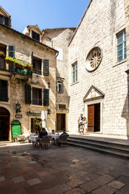 Kotor Montenegro 'da. Jun. 4, 2022. Stari Grad 'daki tarihi kasaba.