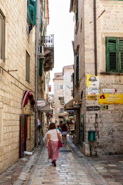 Kotor Montenegro 'da. Jun. 4, 2022. Stari Grad 'daki tarihi kasaba.