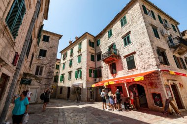 Kotor Montenegro 'da. Jun. 4, 2022. Stari Grad 'daki tarihi kasaba.
