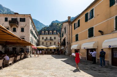 Kotor Montenegro 'da. Jun. 4, 2022. Stari Grad 'daki tarihi kasaba.