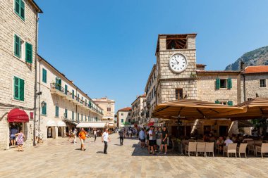 Kotor Montenegro 'da. Jun. 4, 2022. Stari Grad 'daki tarihi kasaba.