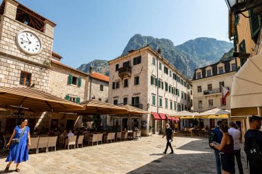 Kotor Montenegro 'da. Jun. 4, 2022. Stari Grad 'daki tarihi kasaba.