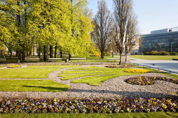 Sächsischer Garten Der Warschauer Innenstadt Frühling Polen — Stockfoto