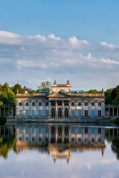 Polonia Varsavia Parco Reale Lazienki Palazzo Sull Isola Facciata Nord — Foto Stock