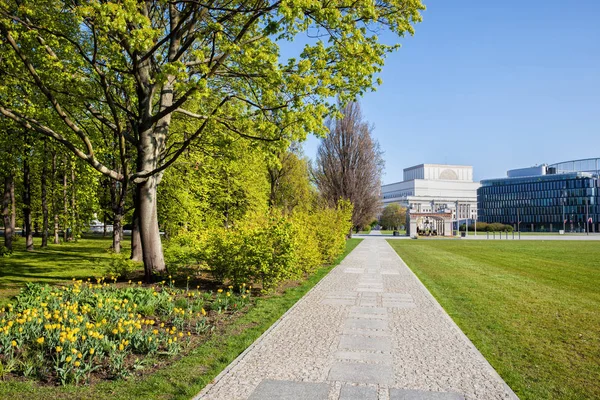 Polonia Varsavia Vicolo Lungo Giardino Sassone Piazza Pilsudski — Foto Stock