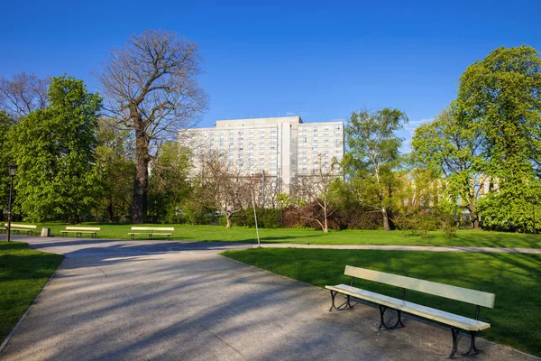 Polen Warschau Sächsischer Garten Frühling Öffentlicher Park Stadtzentrum Allee Mit — Stockfoto