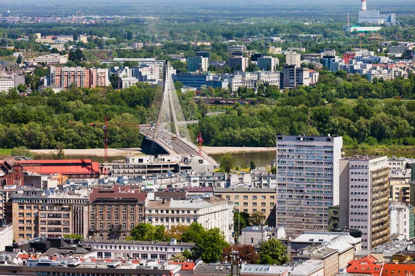 Polen Warszawa Utsikt Över Staden Från Srodmiescie Till Stadsdelen Praga — Stockfoto
