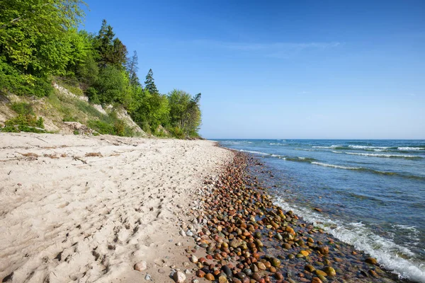 Sand Pebble Mixed Beach Baltic Sea Rozewie Poland Pomerania Region — Stock Photo, Image