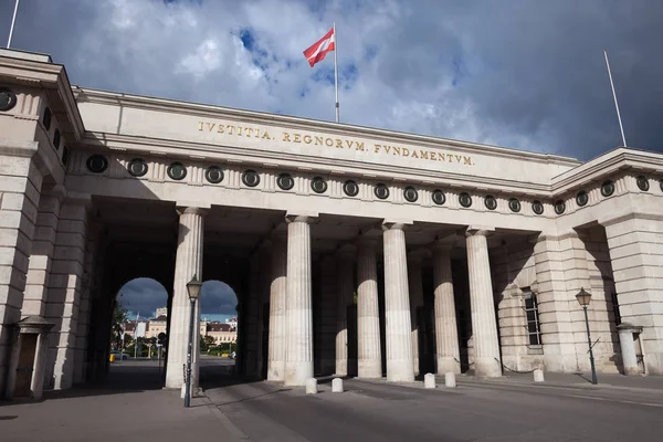 Autriche Vienne Ausseres Burgtor Château Extérieur Triumphal Gate Hofburg Complex — Photo