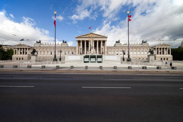 Austria Viena Edificio Del Parlamento Austriaco Arquitectura Del Renacimiento Griego — Foto de Stock