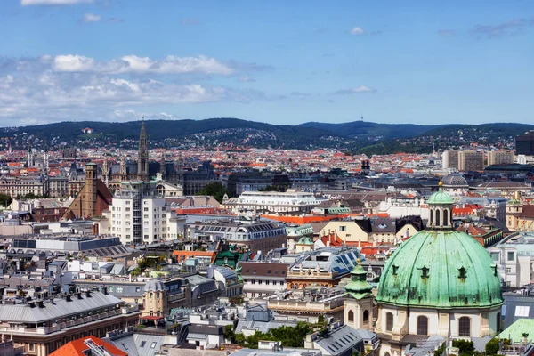 Austria Vienna Capital City Cityscape Dome Peter Church Peterskirche — стоковое фото