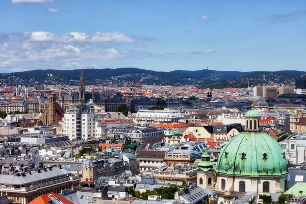 Austria Vienna Capital City Cityscape Dome Peter Church Peterskirche Stock Picture