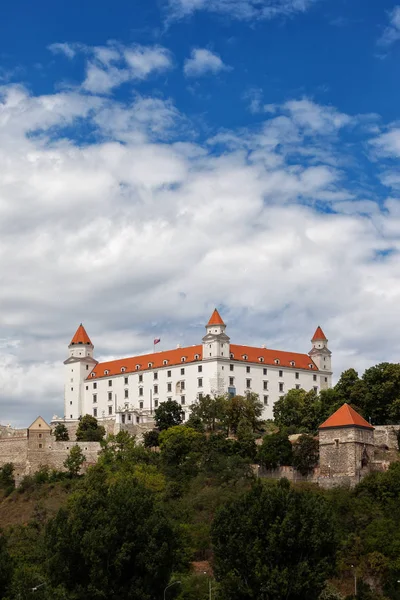 Slovacchia Castello Bratislava Bratislavsky Hrad Sulla Collina Dei Piccoli Carpazi — Foto Stock
