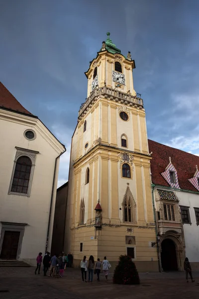 Slovacchia Bratislava Old Town Hall Stara Radnica Torre Del Xiv — Foto Stock