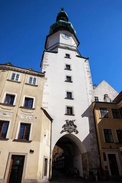 Slowakije Bratislava Old Town Michael Tower Gate Historische Stad Landmark — Stockfoto