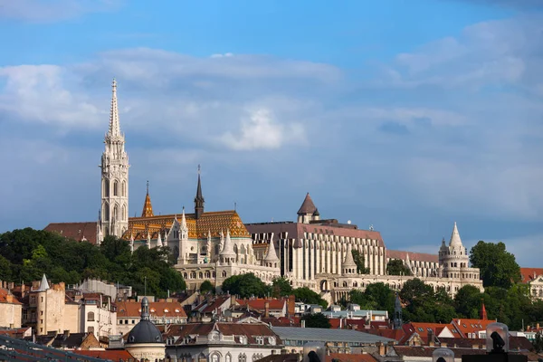 Ungern Budapest Buda Sidan Staden Med Matthias Kyrkan Och Fisherman — Stockfoto