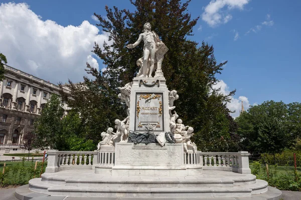 莫扎特 Denkmal 纪念碑从 1896年 维也纳城市 奥地利 — 图库照片
