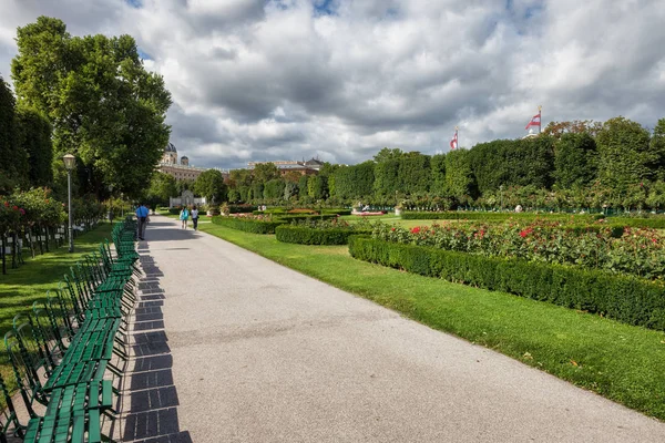 Avusturya Viyana Volksgarten Insanların Bahçe Şehir Merkezinde 1823 Açılan Kamu — Stok fotoğraf