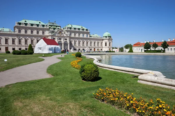 Áustria Cidade Viena Palácio Barroco Belvedere Superior Jardim Marco Histórico — Fotografia de Stock