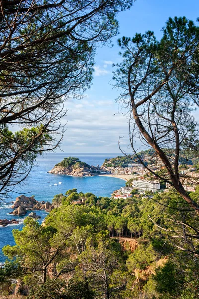 Costa Brava Küste Mittelmeer Katalonien Spanien Blick Richtung Tossa Mar — Stockfoto