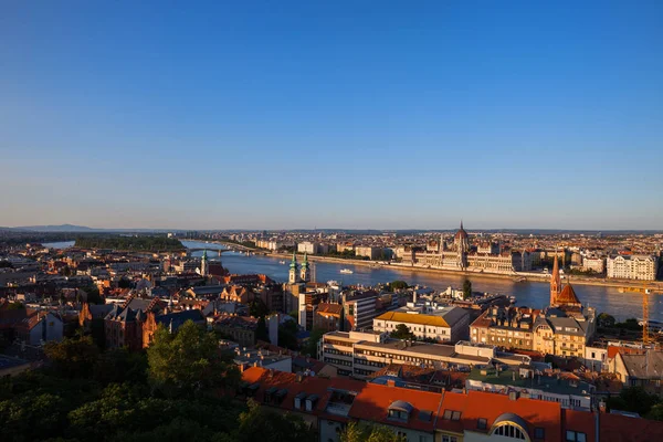 Город Закат Будапешт Венгрии — стоковое фото