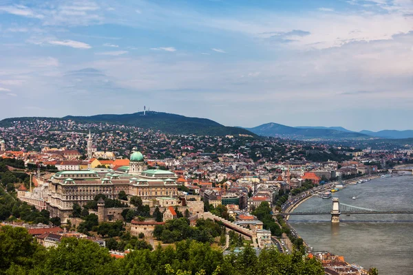 Budapeşte Başkent Cityscape Buda Kalesi Macaristan Ile — Stok fotoğraf
