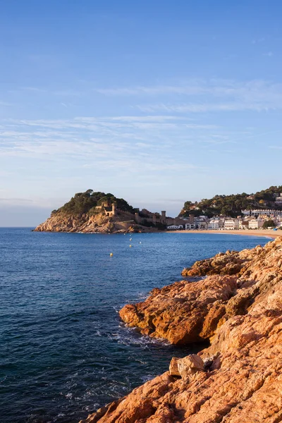 Akdeniz Sahil Costa Brava Katalonya Spanya Üzerinde Tossa Mar — Stok fotoğraf