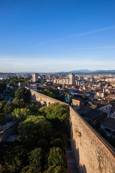 Αστικό Τοπίο Της Πόλης Της Girona Passeig Muralla Παλιά Πόλη — Φωτογραφία Αρχείου