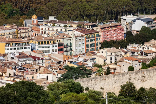 Casas Ciudad Girona Cataluña España Vista Desde Arriba — Foto de Stock