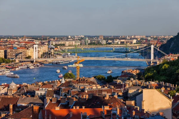 Ville Budapest Heure Dorée Paysage Urbain Hongrie Europe — Photo