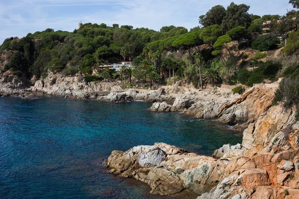 Kusten Medelhavet Semesterorten Lloret Mar Costa Brava Katalonien Spanien — Stockfoto