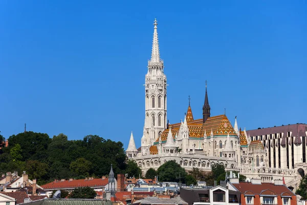 Mátyás Templom Fisherman Bastion City Budapest Magyarország — Stock Fotó