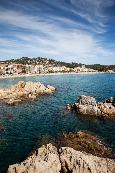 Rocky Bay Medelhavet Lloret Mar Kustnära Semesterort Costa Brava Spanien — Stockfoto