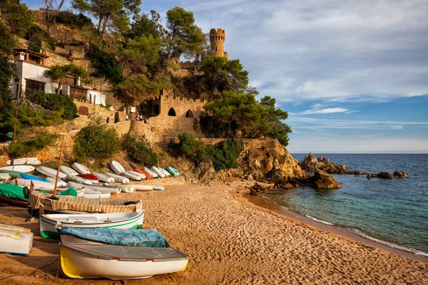 Lloret Mar Stad Pittoreska Landskap Costa Brava Katalonien Spanien Strand — Stockfoto
