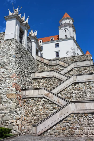 Traversez Les Escaliers Jusqu Château Bratislava Slovaquie — Photo