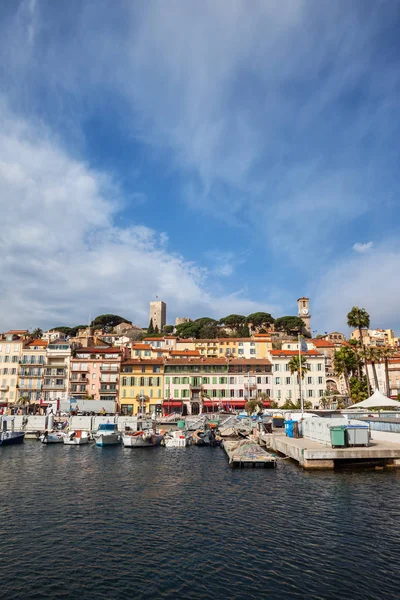 Cannes Şehir Manzarası Fransız Rivierası Fransa Suquet Eski Şehir Vieux — Stok fotoğraf