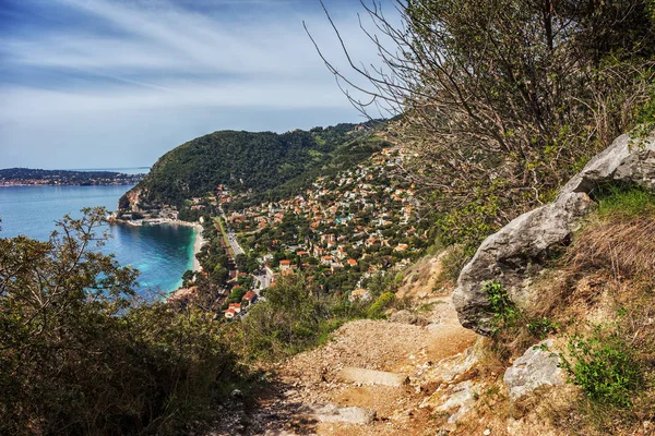 Eze Sur Mer Küstendorf Nietzsche Wanderweg Der Französischen Riviera Cote — Stockfoto