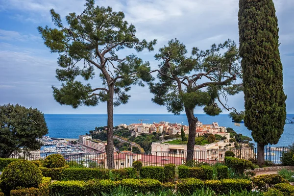 Mônaco Cidade Monaco Ville Cidade Velha Promontório Para Mar Mediterrâneo — Fotografia de Stock