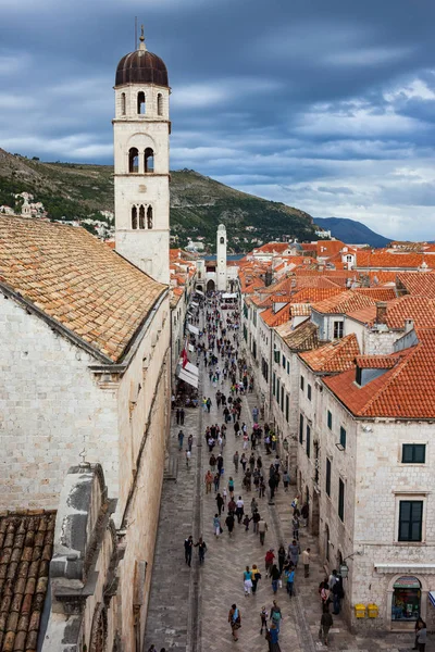 Dubrovnik Kroatien September 2010 Altstadt Blick Auf Die Berühmte Hauptstrasse — Stockfoto