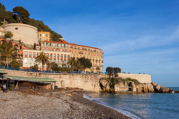 Ville Nice France Plage Mer Sur Côte Azur — Photo