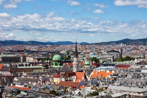 Stad Van Vienna Stadsgezicht Oostenrijk Uitzicht Van Bovenaf Het Centrum — Stockfoto