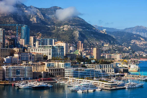 Mónaco Monte Carlo Paisaje Urbano Junto Mar Mediterráneo Sur Europa —  Fotos de Stock