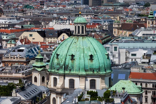 Barokke Koepel Van Peter Church Peterskirche Wenen Oostenrijk — Stockfoto