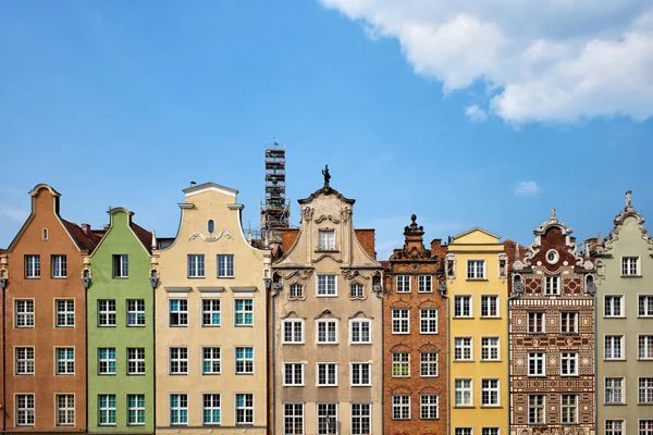 Ciudad Gdansk Polonia Casas Históricas Con Caballerizas Casco Antiguo —  Fotos de Stock